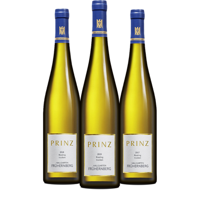 Riesling Hallgartener Frühernberg trocken Vertikale 2017-2018-2019
