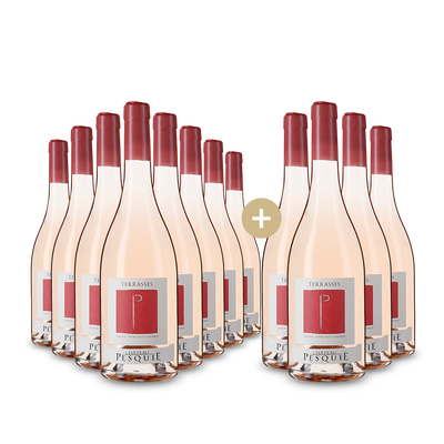 8+4 Flaschen Terrasses Rosé Ventoux 2022