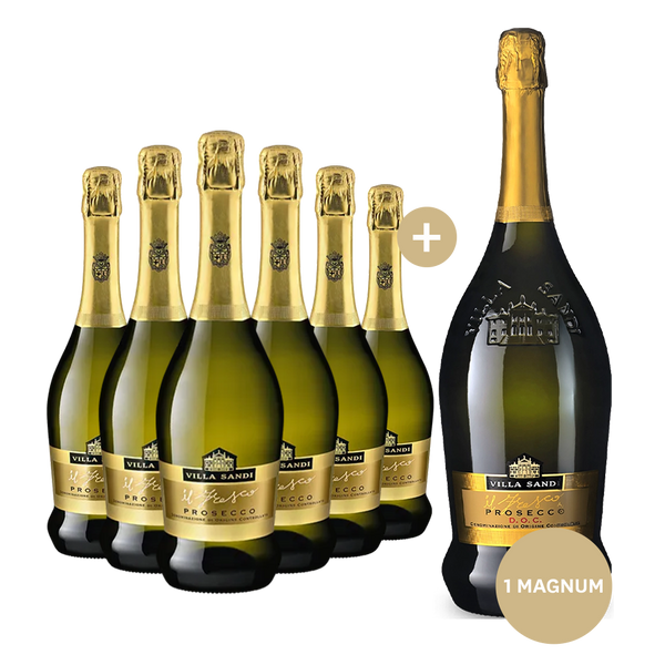 6 Flaschen Villa Sandi Il Fresco Prosecco Spumante Brut + gratis Magnum