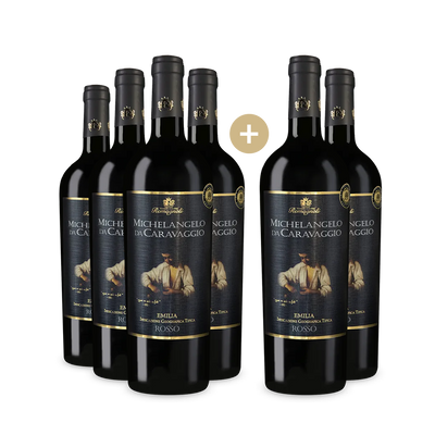 4+2 Flaschen Michelangelo da Caravaggio Emilia Romagna Rosso 2022